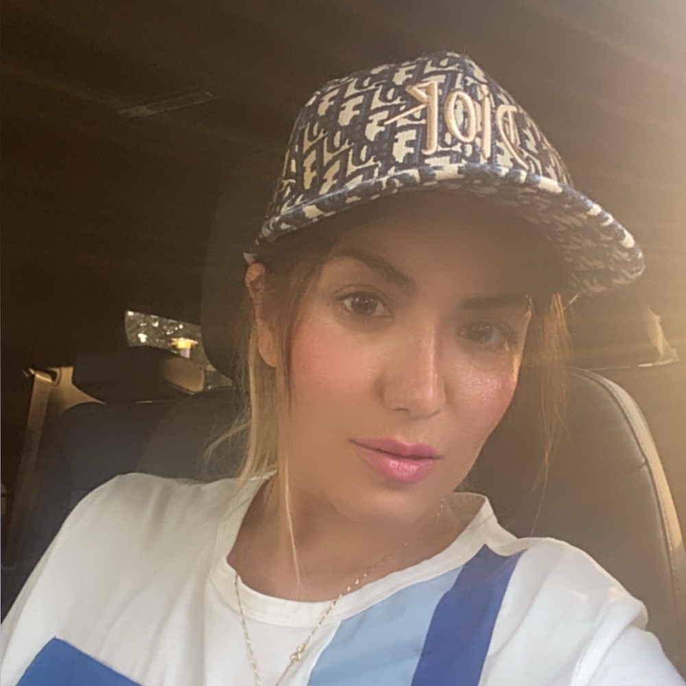 Blue Monogram Baseball Cap - Designer-Inspired Women's Hat